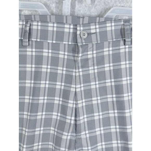 PGA Tour Pro Series Mens Size 38 Golf Casual Shorts White Gray Plaid Lightweight - Picture 3 of 10